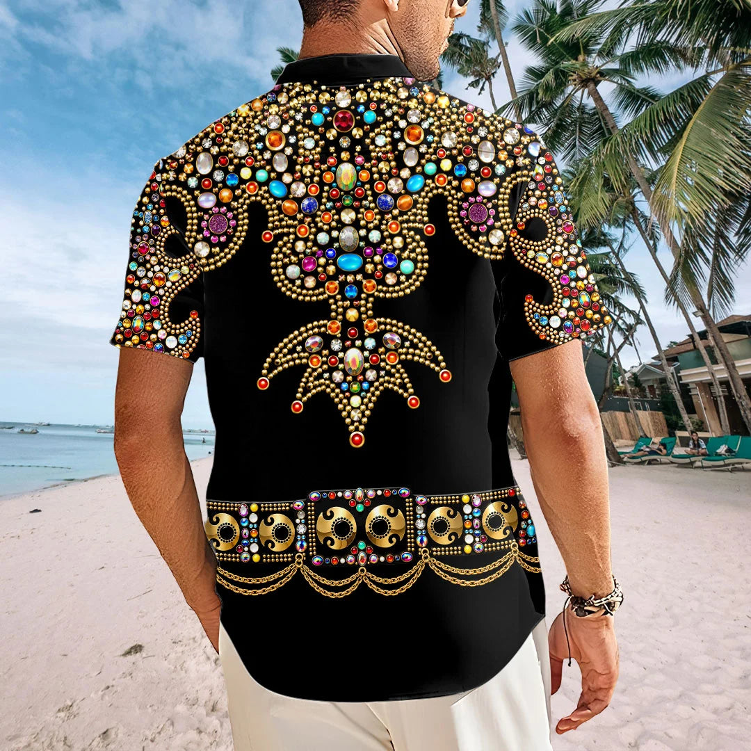 Elvis Presley Short Sleeve Button-Down Shirt – HOATT20896