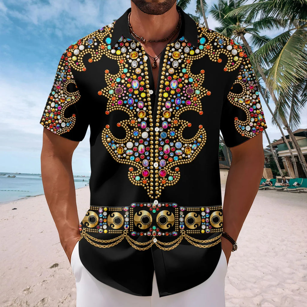 Elvis Presley Short Sleeve Button-Down Shirt – HOATT20896