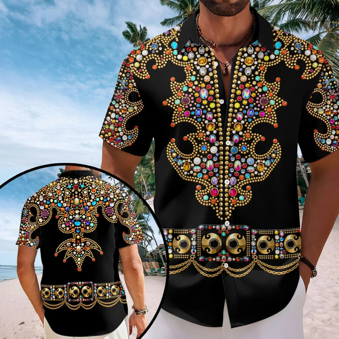 Elvis Presley Short Sleeve Button-Down Shirt – HOATT20896