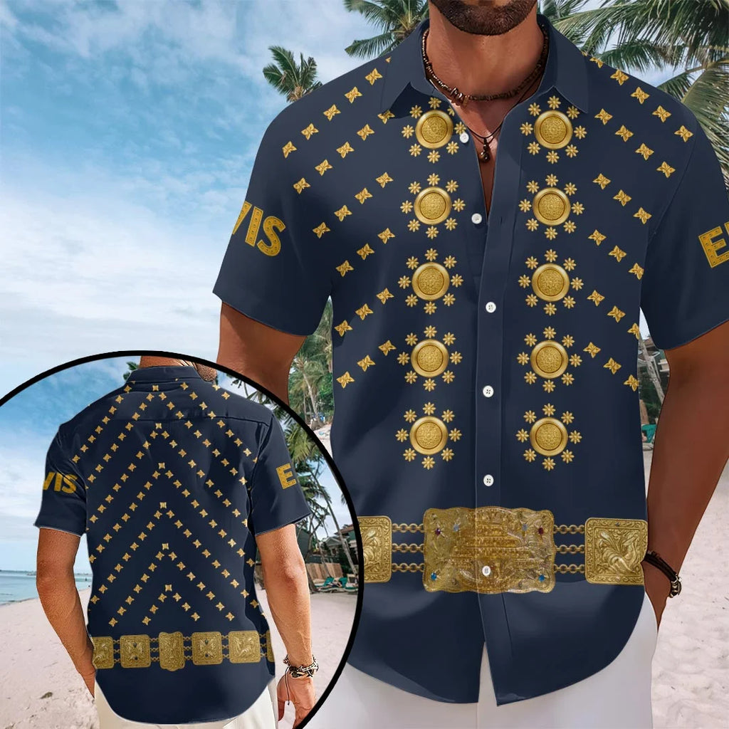 Elvis Presley Short Sleeve Button-Down Shirt – HOATT20921