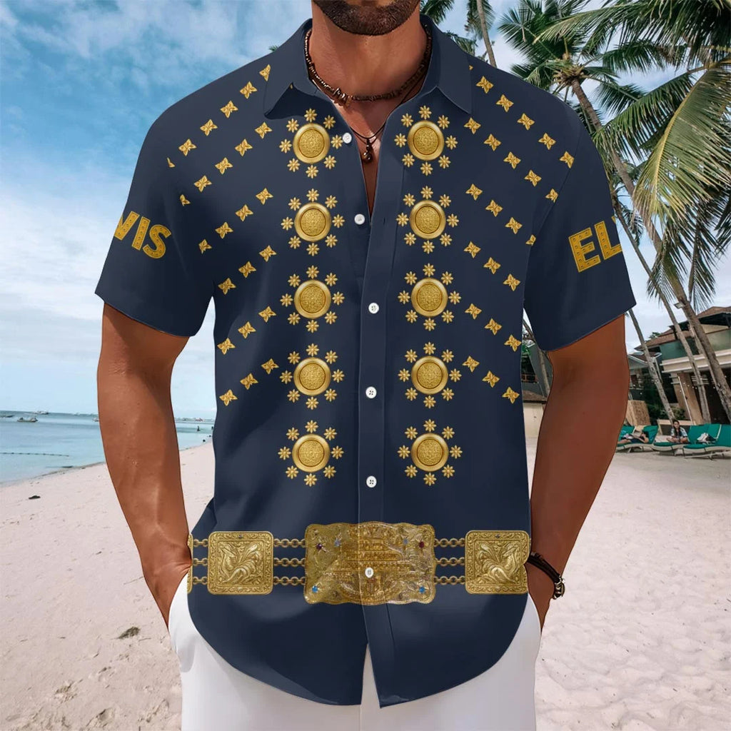 Elvis Presley Short Sleeve Button-Down Shirt – HOATT20921
