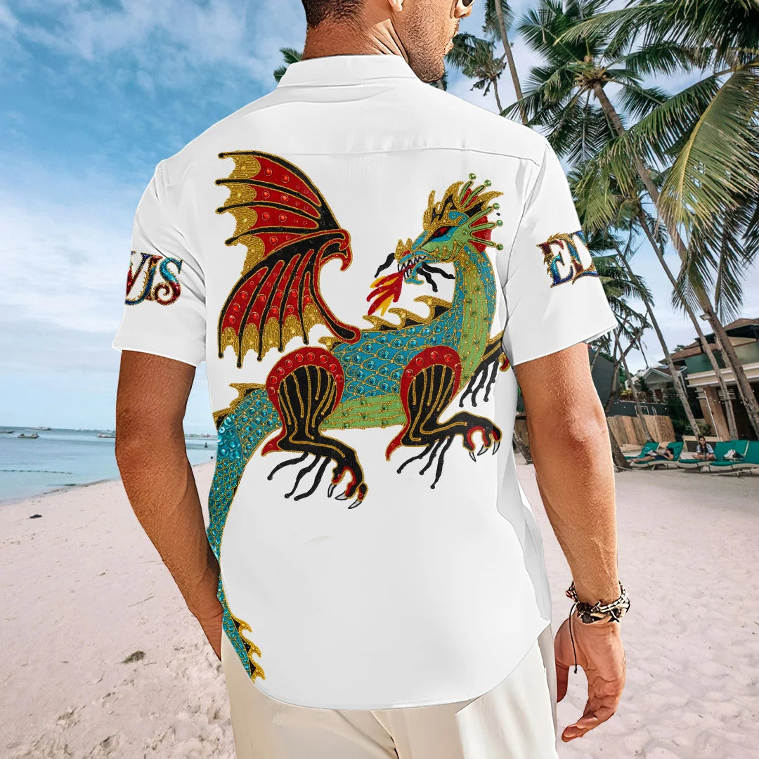 Elvis Presley Short Sleeve Button-Down Shirt – HOATT20923