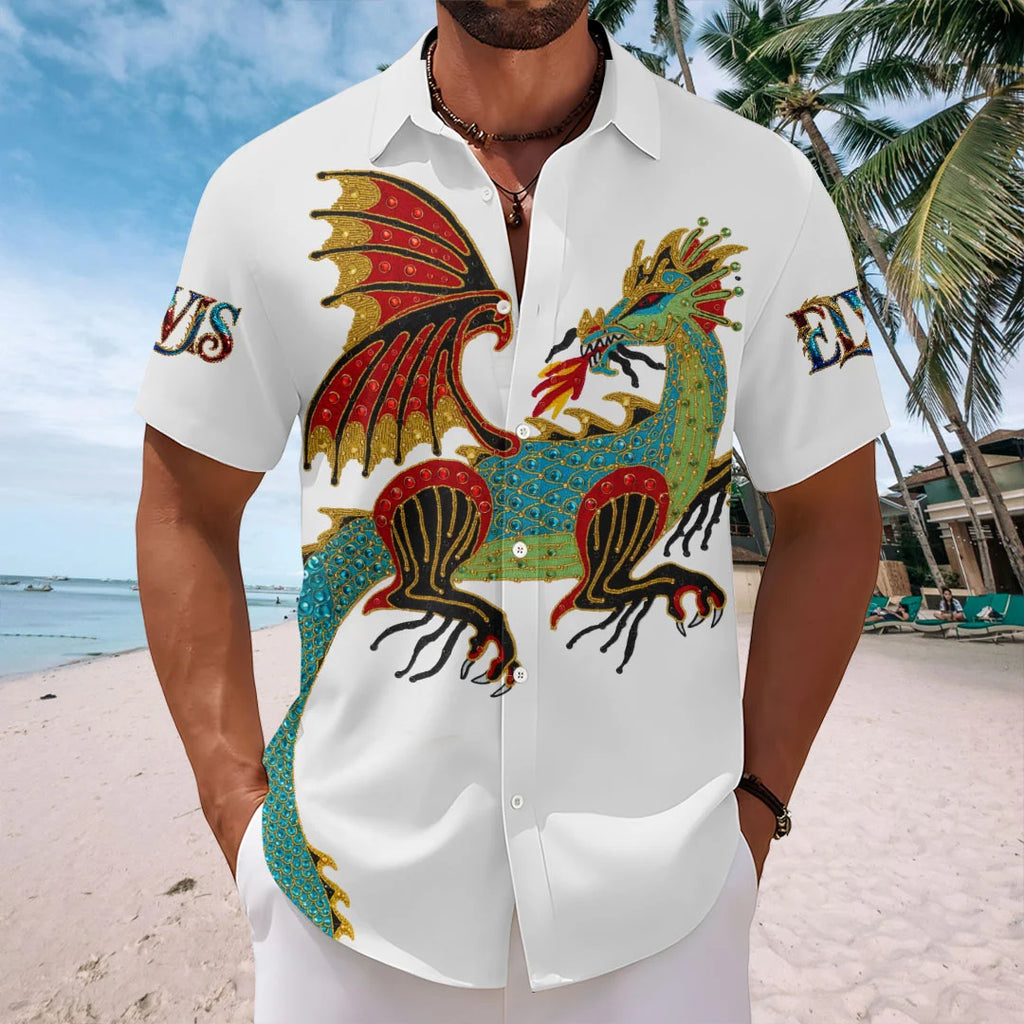 Elvis Presley Short Sleeve Button-Down Shirt – HOATT20923