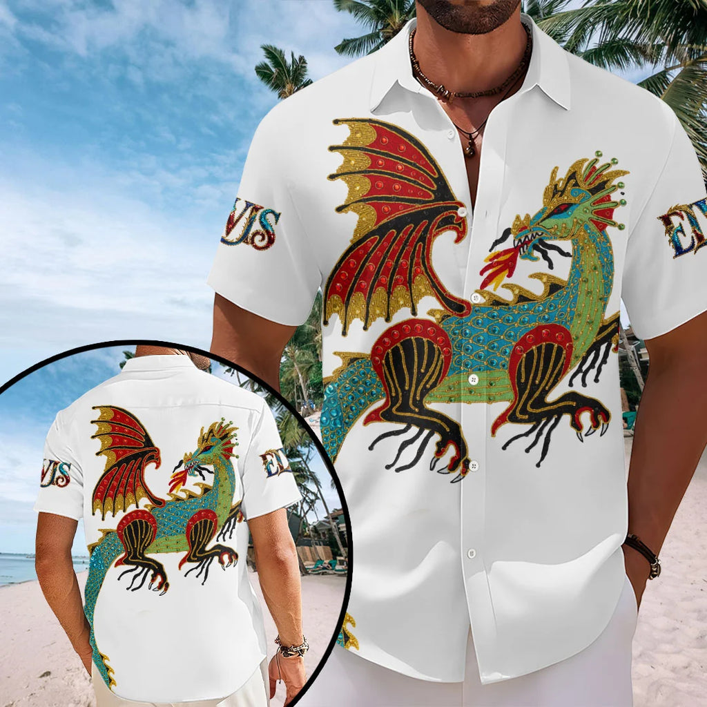 Elvis Presley Short Sleeve Button-Down Shirt – HOATT20923