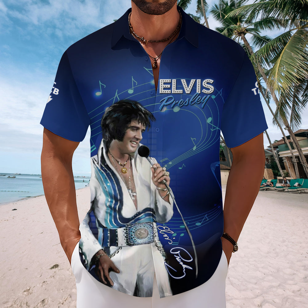 Elvis Presley Short Sleeve Button-Down Shirt – MAITM13522
