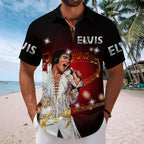 Elvis Presley Short Sleeve Button-Down Shirt – MAITM14381