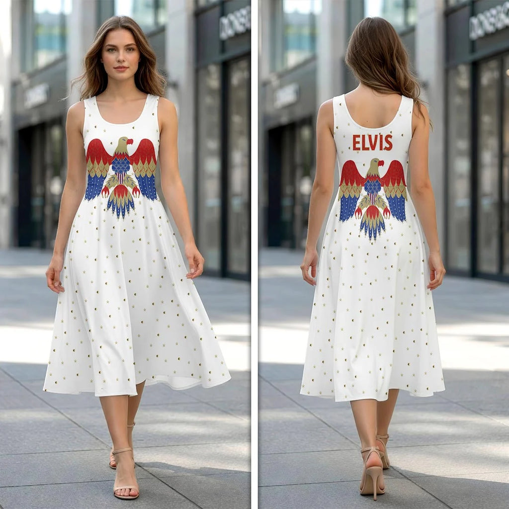 Elvis Presley Sleeveless Knee-Length Dress – HOATT20597