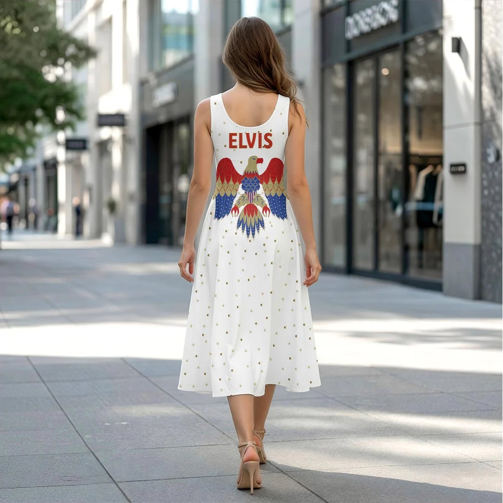 Elvis Presley Sleeveless Knee-Length Dress – HOATT20597