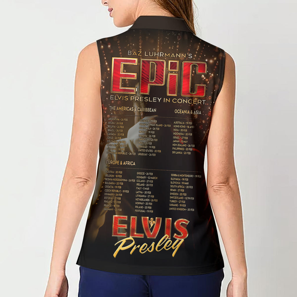 Elvis Presley Women Sleeveless Polo Shirt – HOATT16853
