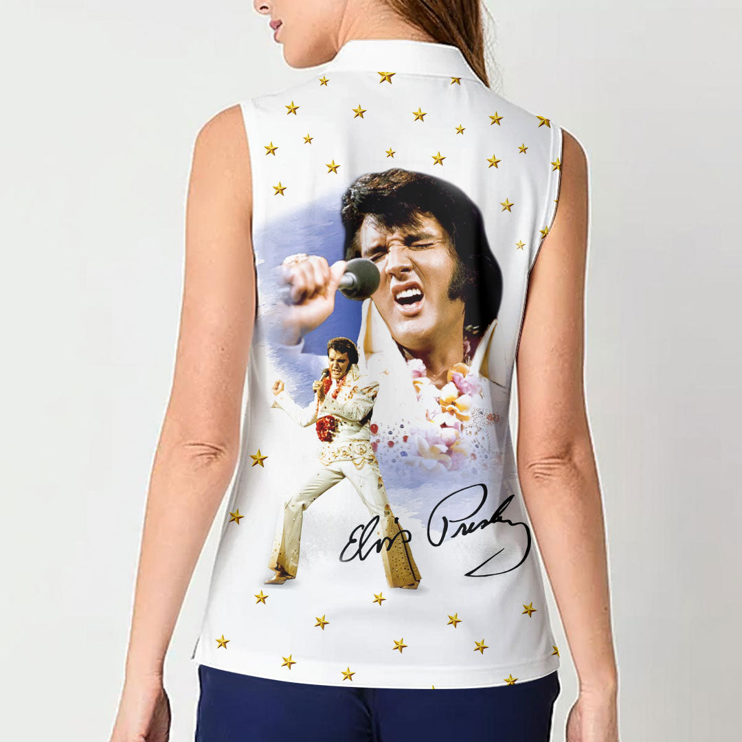 Elvis Presley Women Sleeveless Polo Shirt – HOATT17054