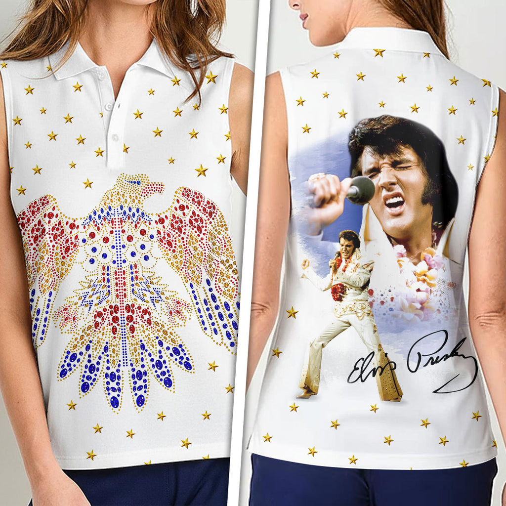 Elvis Presley Women Sleeveless Polo Shirt – HOATT17054