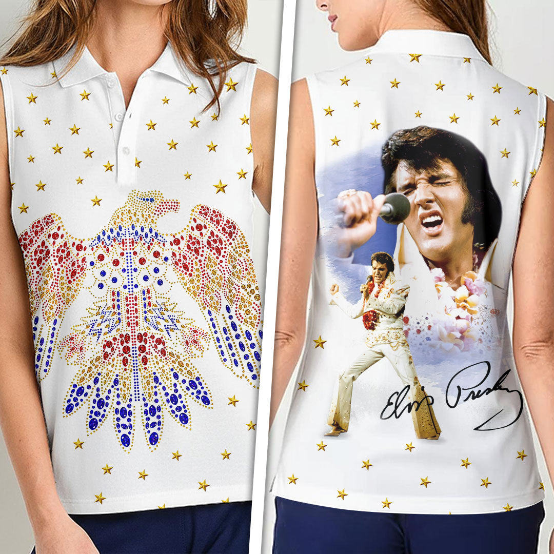Elvis Presley Women Sleeveless Polo Shirt – HOATT17054