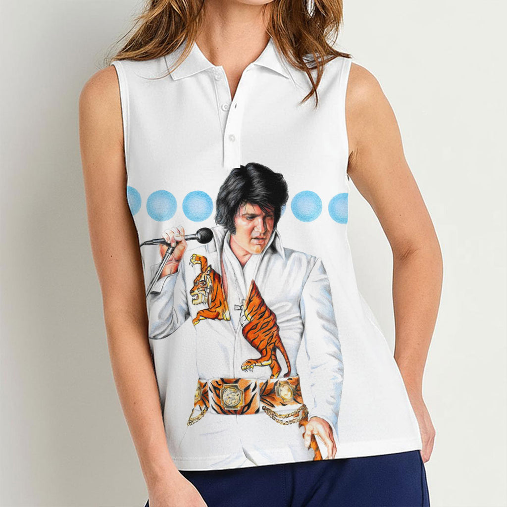 Elvis Presley Women Sleeveless Polo Shirt – HOATT17077