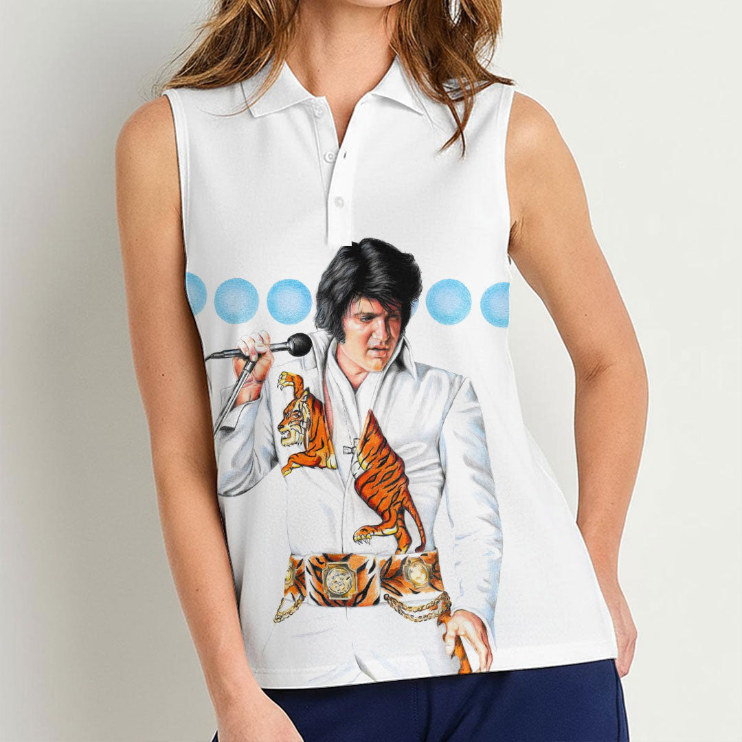 Elvis Presley Women Sleeveless Polo Shirt – HOATT17077