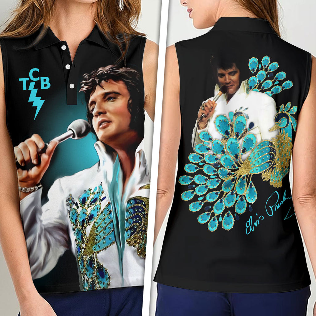 Elvis Presley Women Sleeveless Polo Shirt – HOATT17329