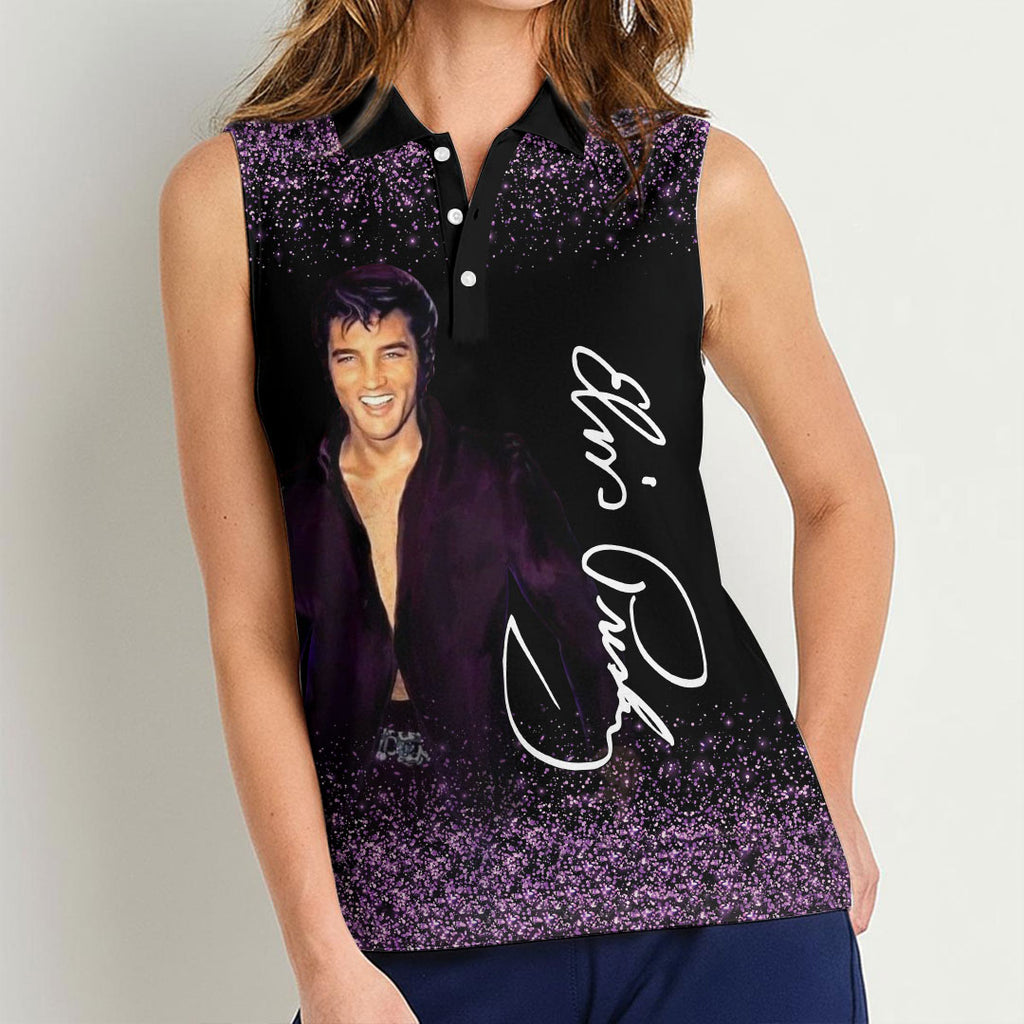 Elvis Presley Women Sleeveless Polo Shirt – HOATT16775