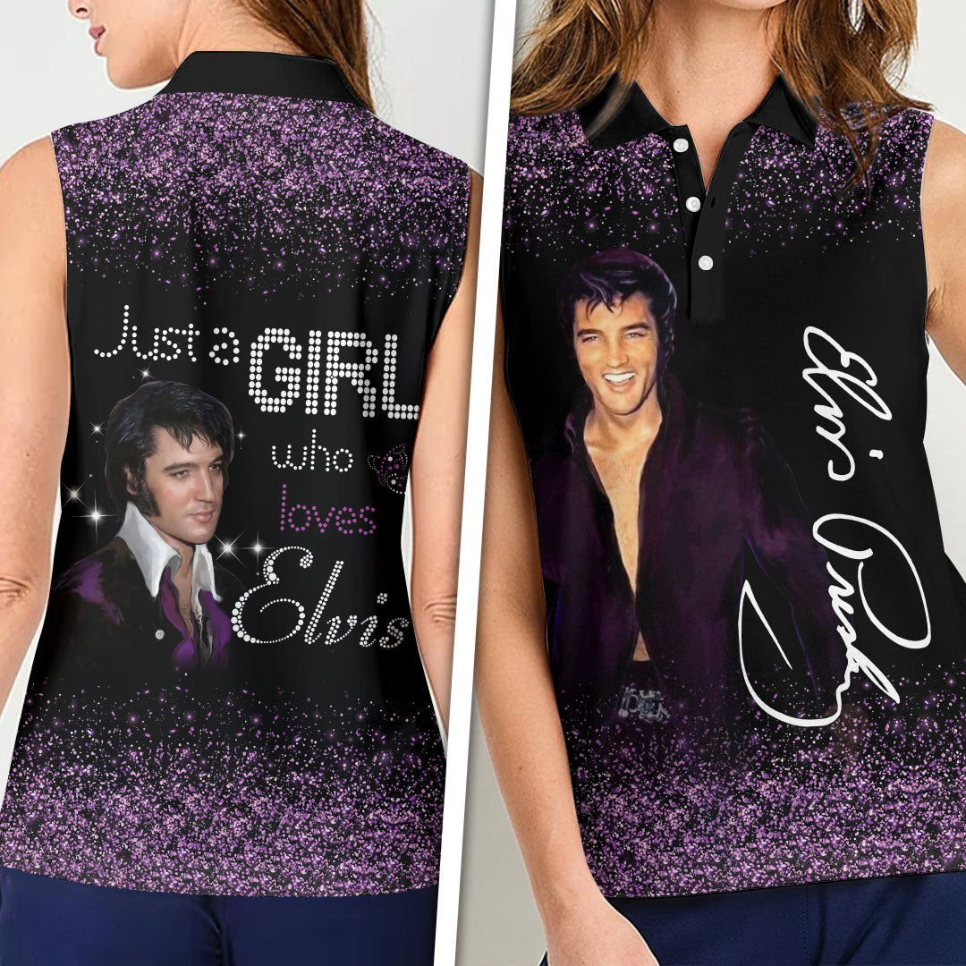 Elvis Presley Women Sleeveless Polo Shirt – HOATT16775