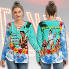 Elvis Presley Women's Long Sleeve Neckline Tie Sweatshirt – HOATT18269