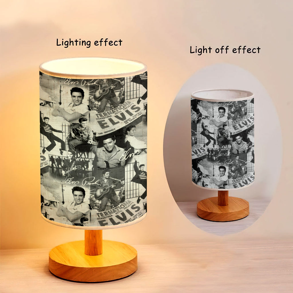 Elvis Presley Wooden Base Fabric Lamp – HOATT13909