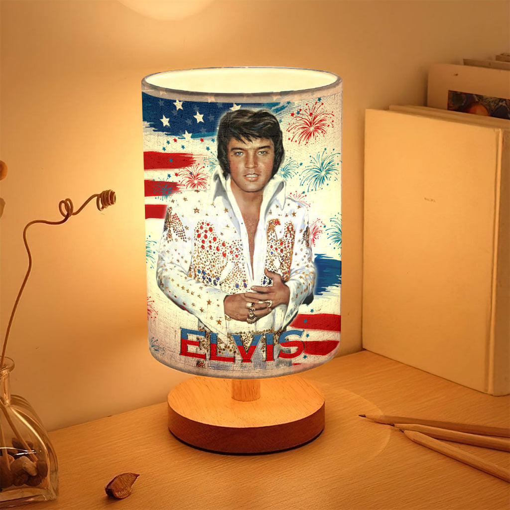 Elvis Presley Wooden Base Fabric Lamp – HOATT13913