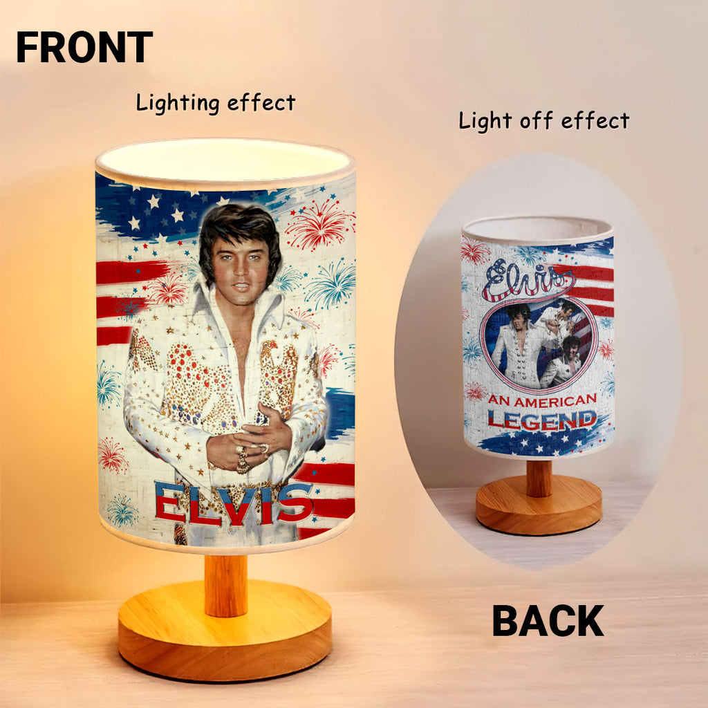 Elvis Presley Wooden Base Fabric Lamp – HOATT13913