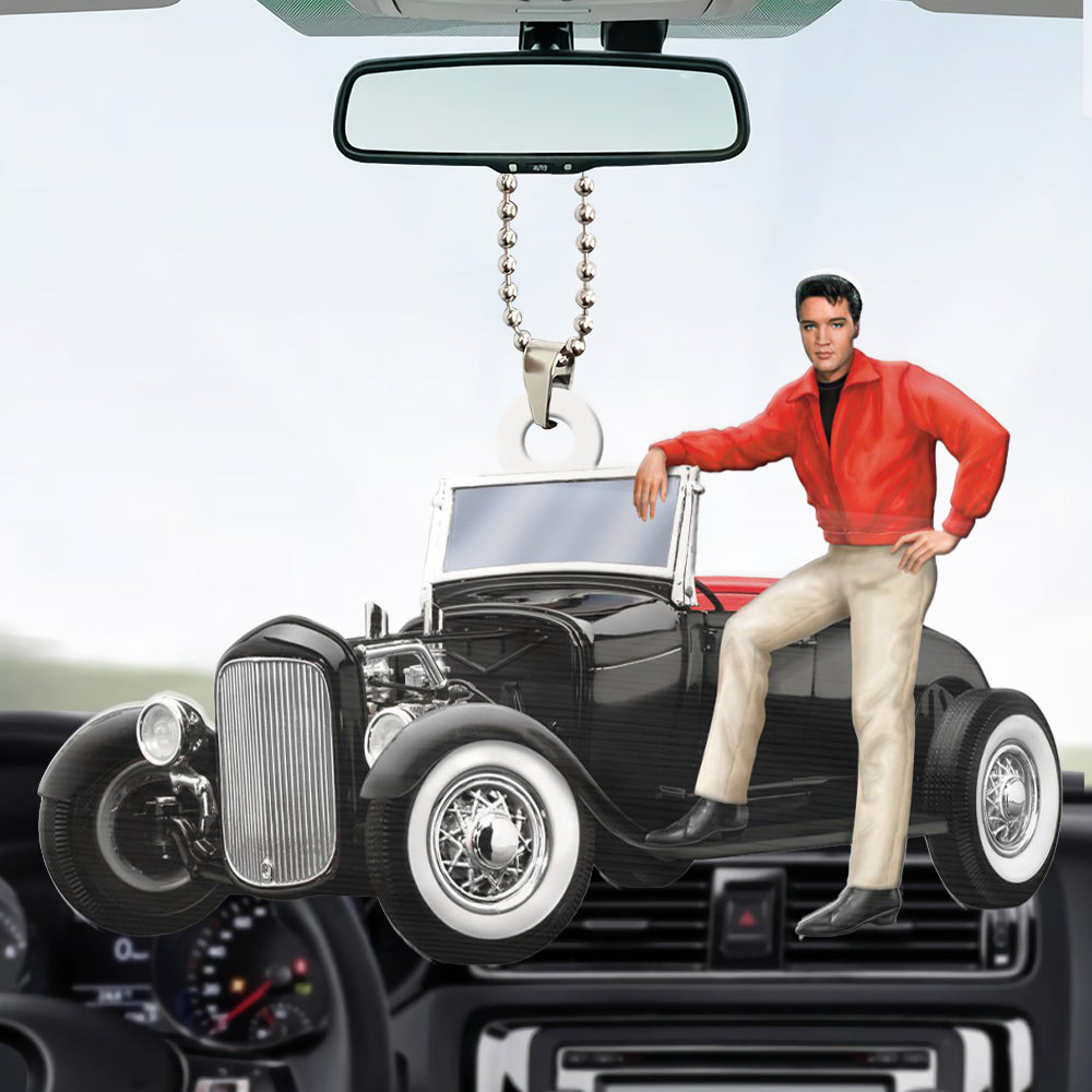 Elvis Presley Custom Shape 2-sided Acrylic Car Ornament – HOATT 6868