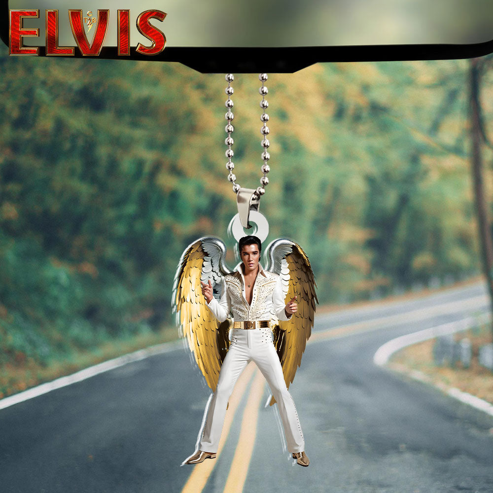 Elvis Presley Custom Shape 2-sided Acrylic Car Ornament – HOATT 6238