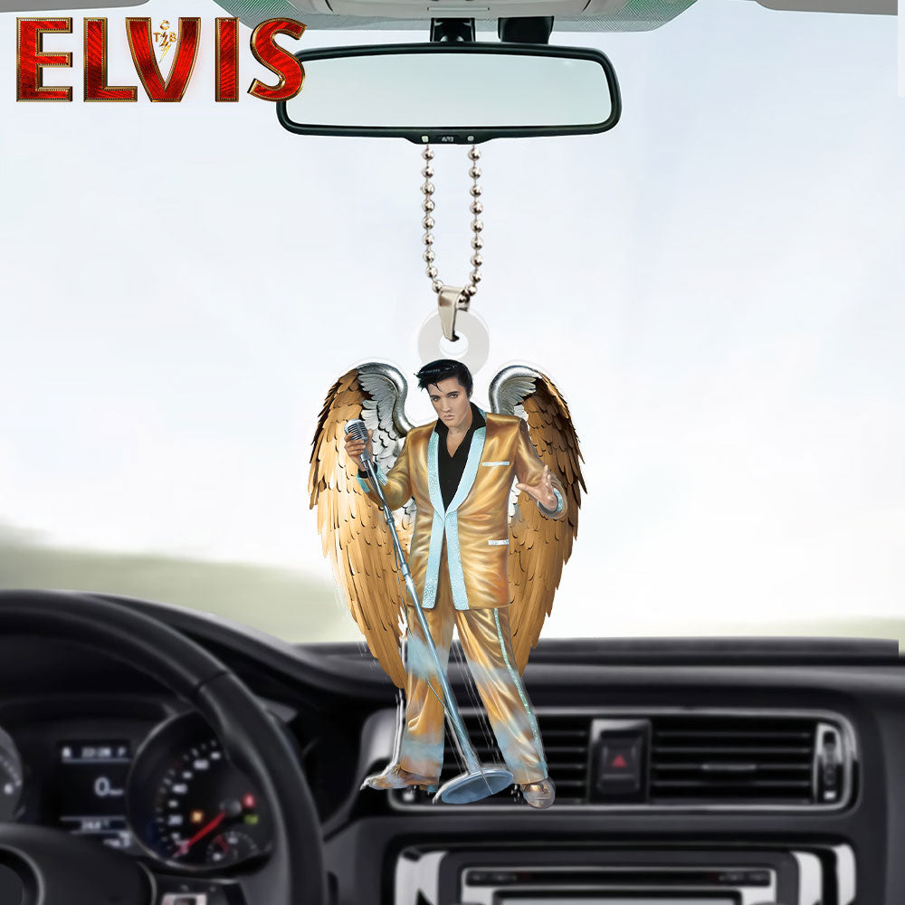 Elvis Presley Custom Shape 2-sided Acrylic Car Ornament – HOATT 6491