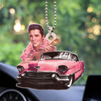 Elvis Presley Custom Shape 2-sided Acrylic Car Ornament – HOATT 6890