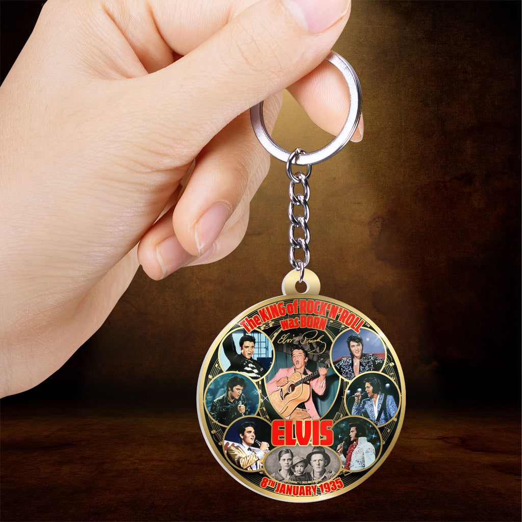 Elvis Presley Custom Shape 2-sided Keychain – HOATT 11428