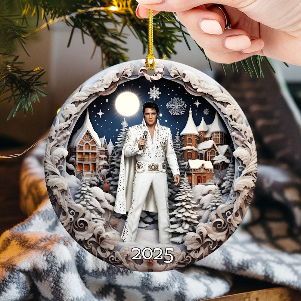 Elvis Presley Custom Shape 2-sided Acrylic Ornament – TMTHU2170