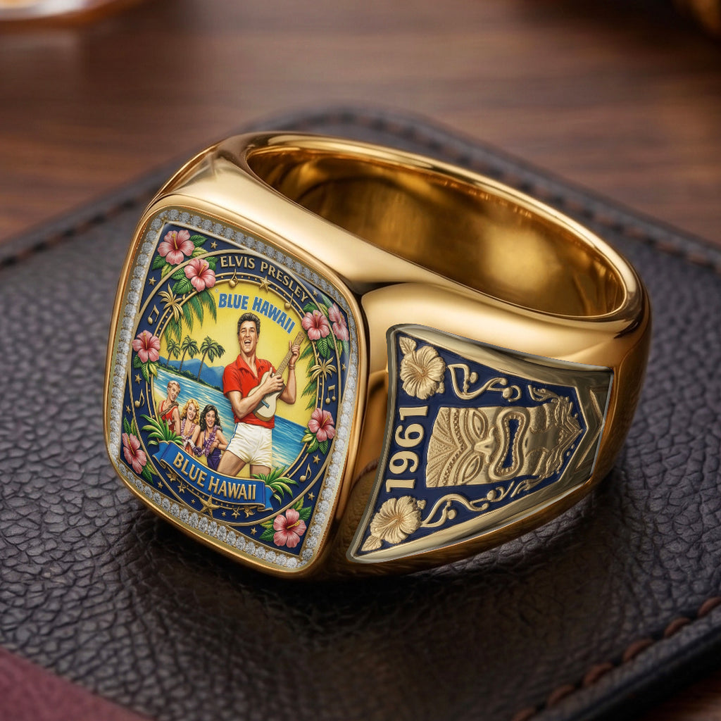 Elvis Presley 3D Engraved Ring – TMTHU7196