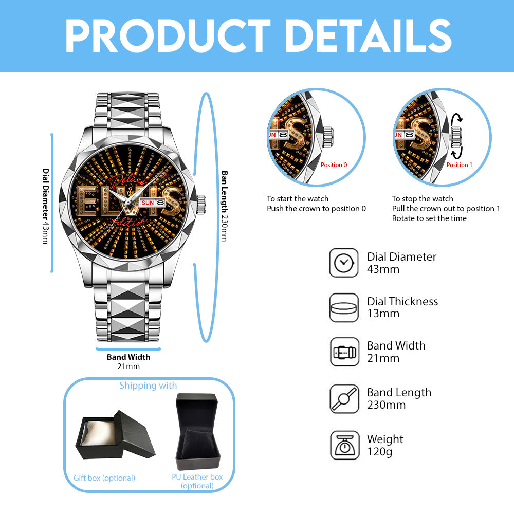 Elvis Presley Alloy Luxury Quartz Watch – TANTN 13718