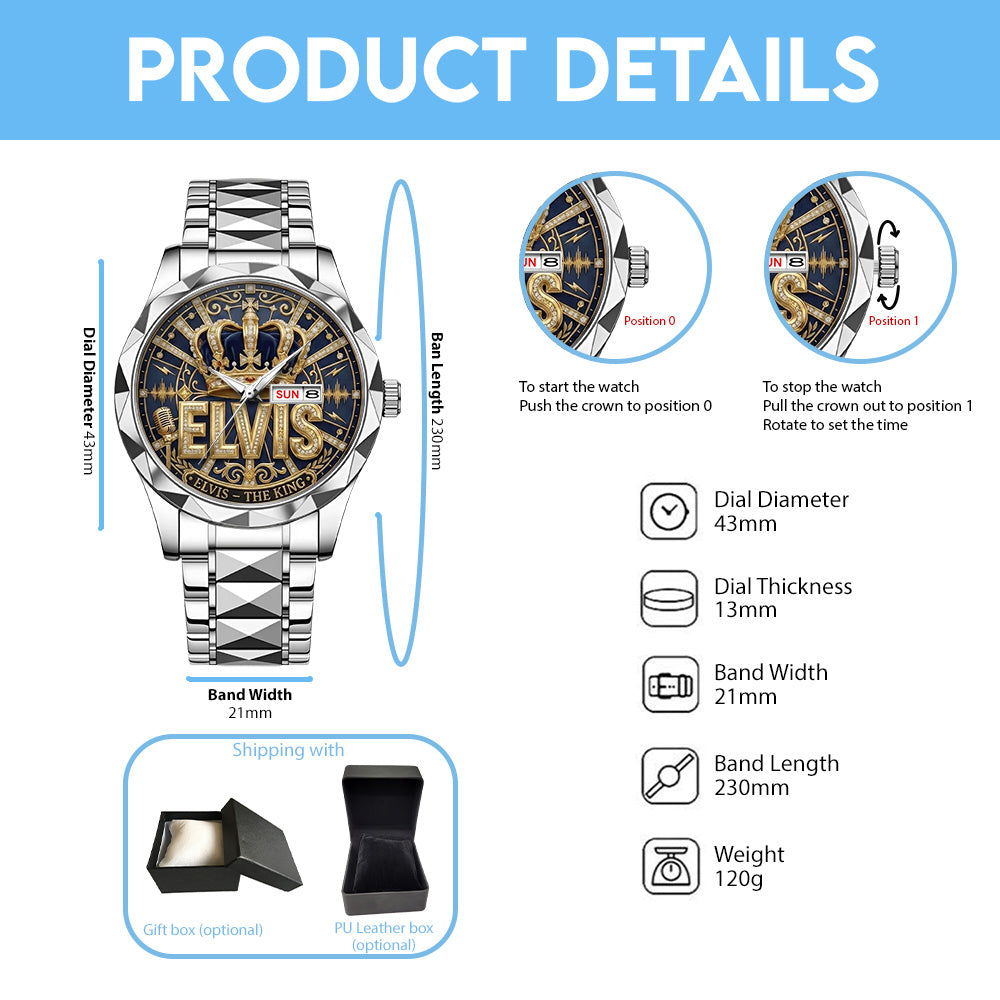 Elvis Presley Alloy Luxury Quartz Watch – TANTN20601