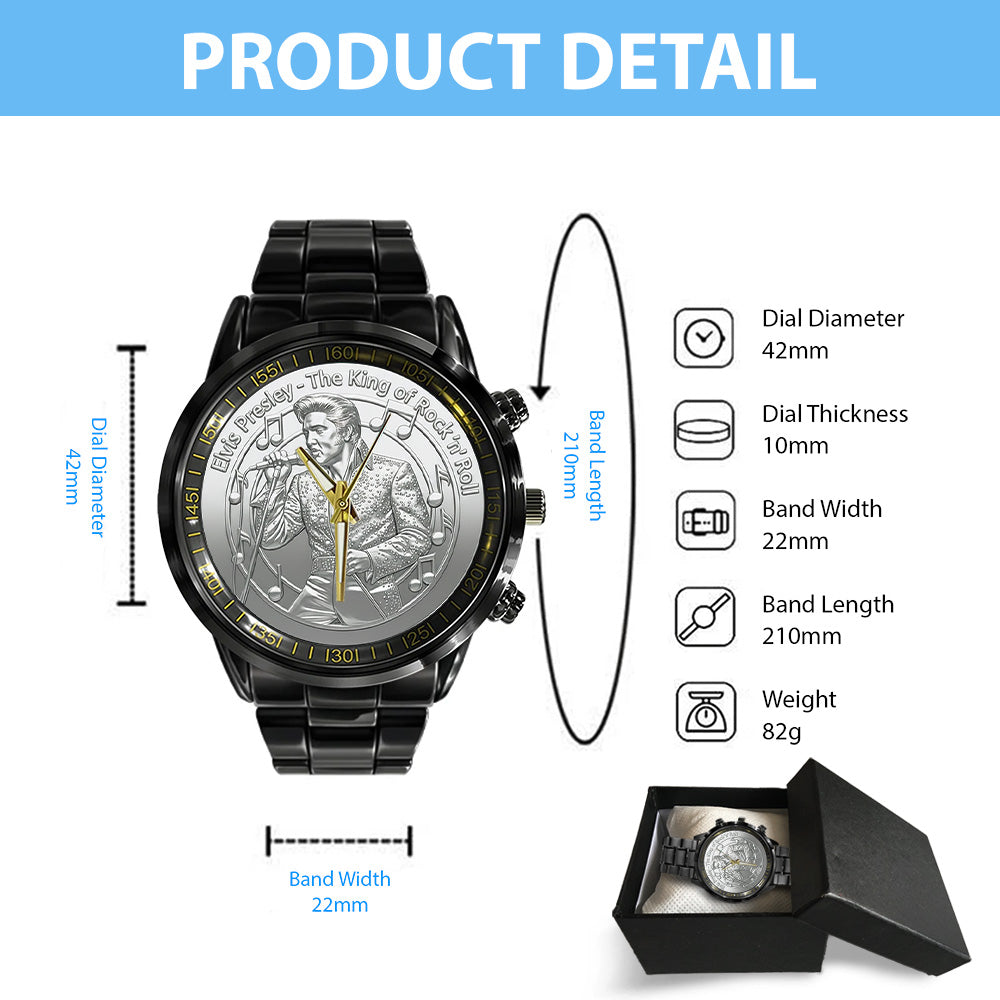 Elvis Presley Black Stainless Steel Watch – TANTN20388