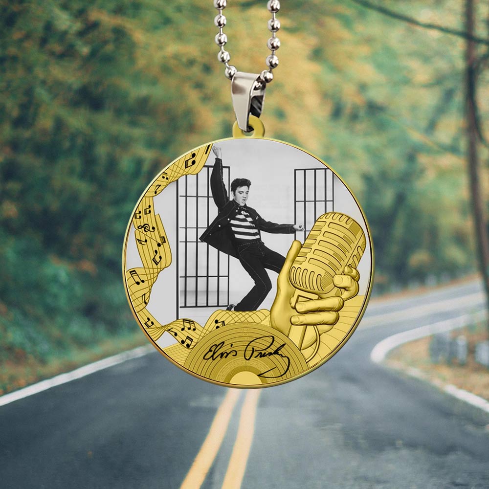 Elvis Presley Custom Shape 2-sided Acrylic Car Ornament – GNE 549