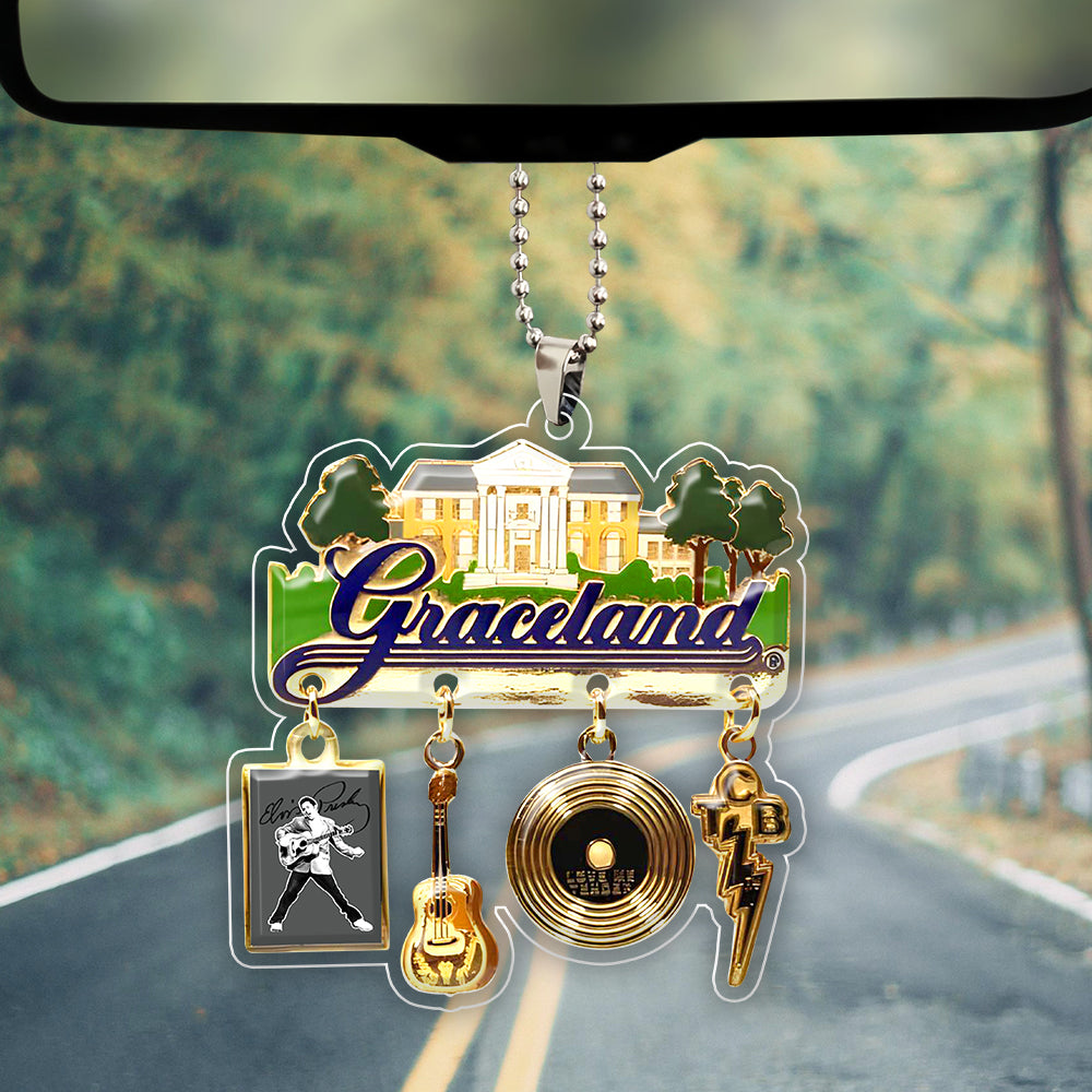 Elvis Presley Custom Shape Clear 1-sided Car Ornament – GNE 2554