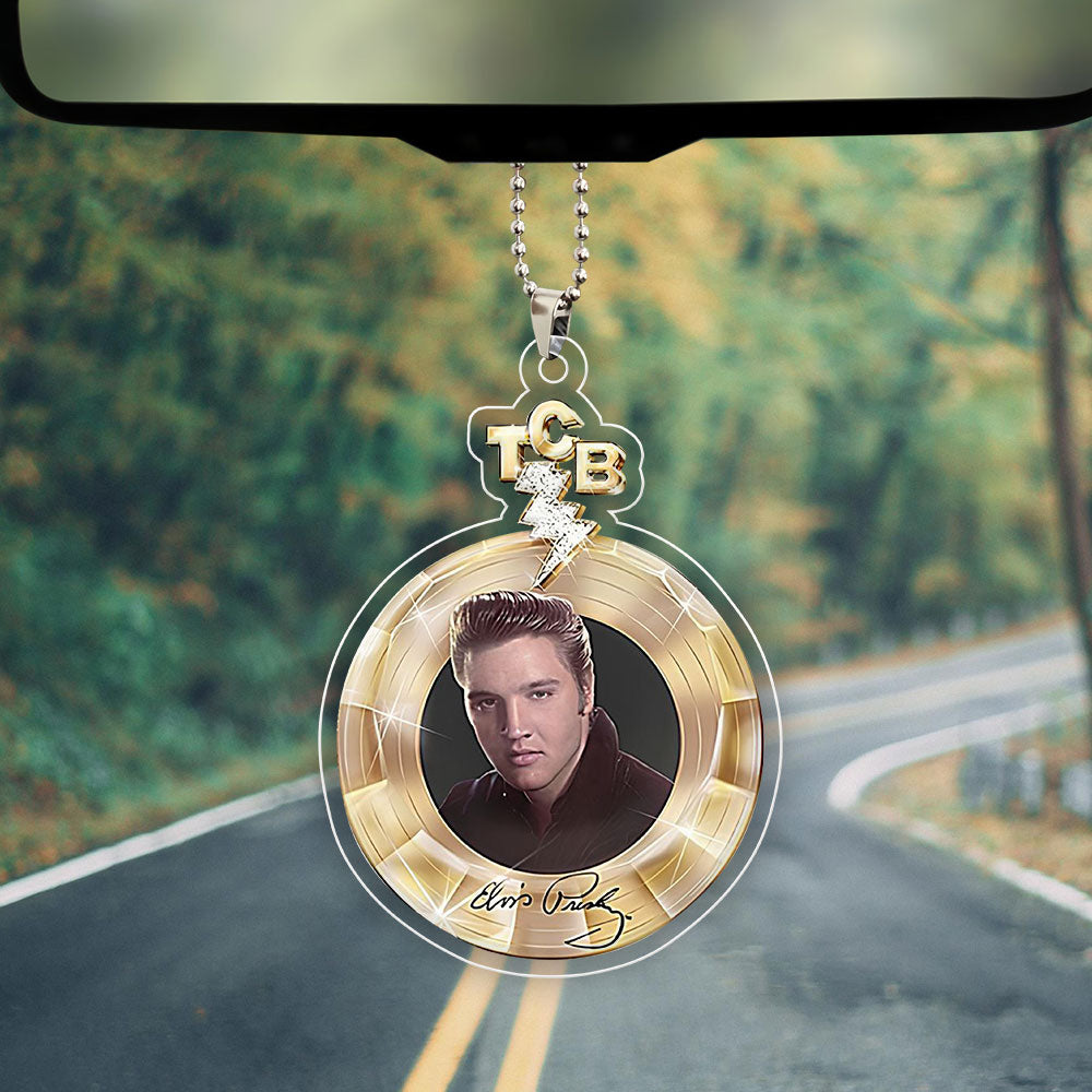 Elvis Presley Custom shape Clear 1-sided Acrylic Car Ornament – GNE 3695