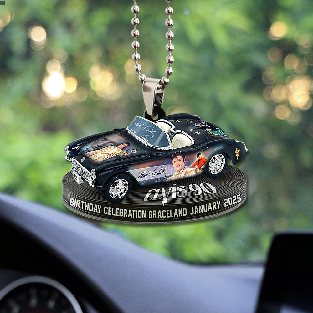 Elvis Presley Custom Shape 2-sided Acrylic Car Ornament – TANTN 10344