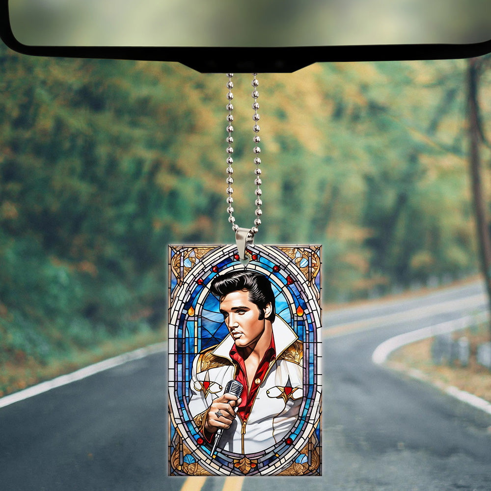 Elvis Presley Custom Shape 2-sided Acrylic Car Ornament – TANTN 3613