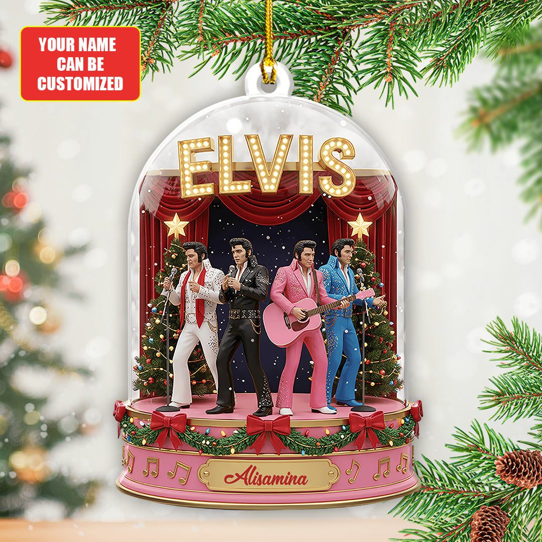 Personalized Elvis Presley Custom Shape 2-sided Acrylic Ornament – TANTN18516