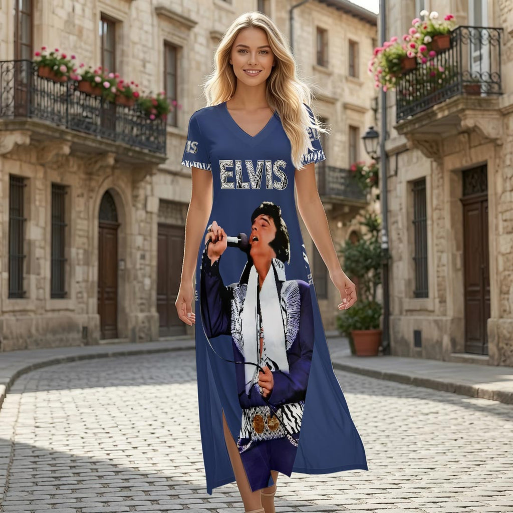Elvis Presley Short Sleeve Maxi Dress – HOATT19703