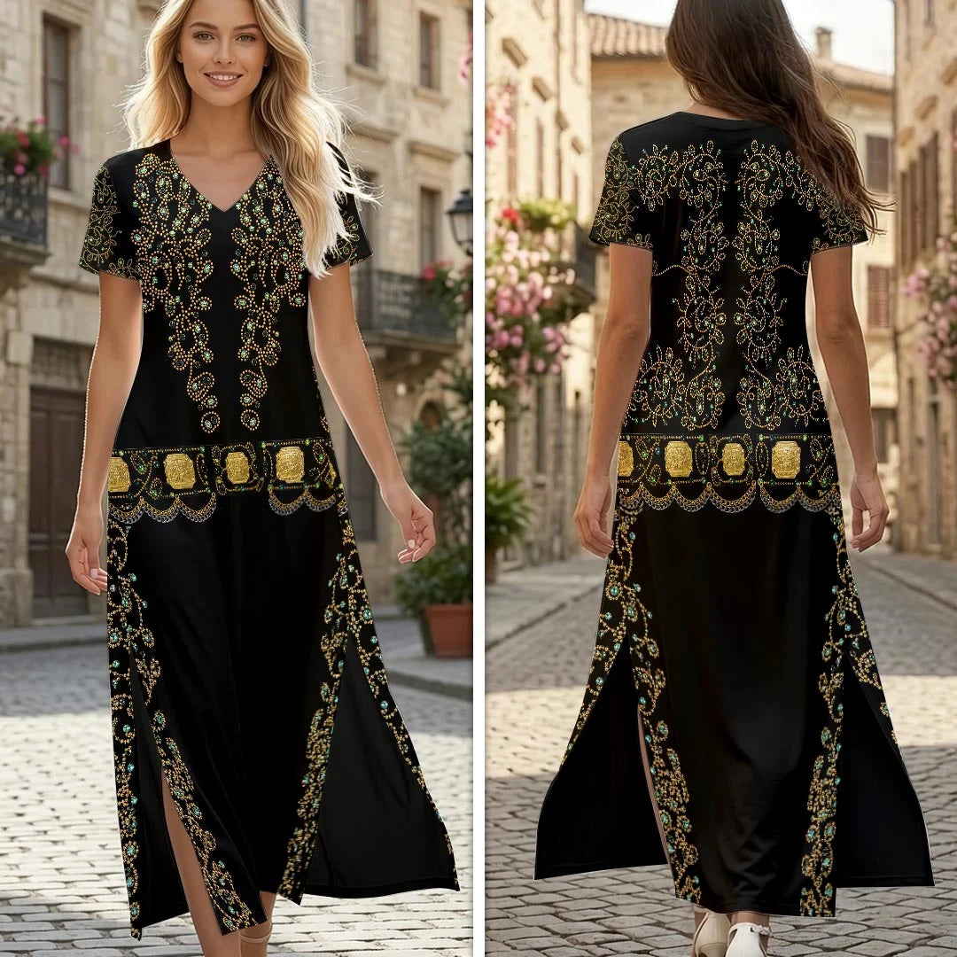 Elvis Presley Short Sleeve Maxi Dress – HOATT20925