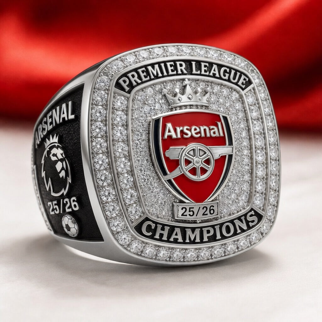 Arsenal FC Premier League Champions 25/26 3D Engraved Ring – TANTN23063