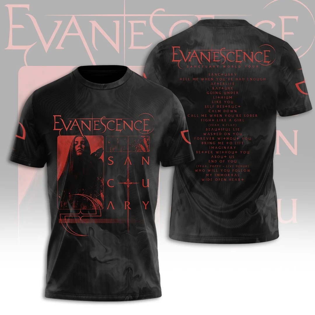 Evanescence Tour 2026 3D Apparel – TANTN25523