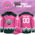 Everett Silvertips 2026 Pink The Rink Limited Edition Hockey Jersey