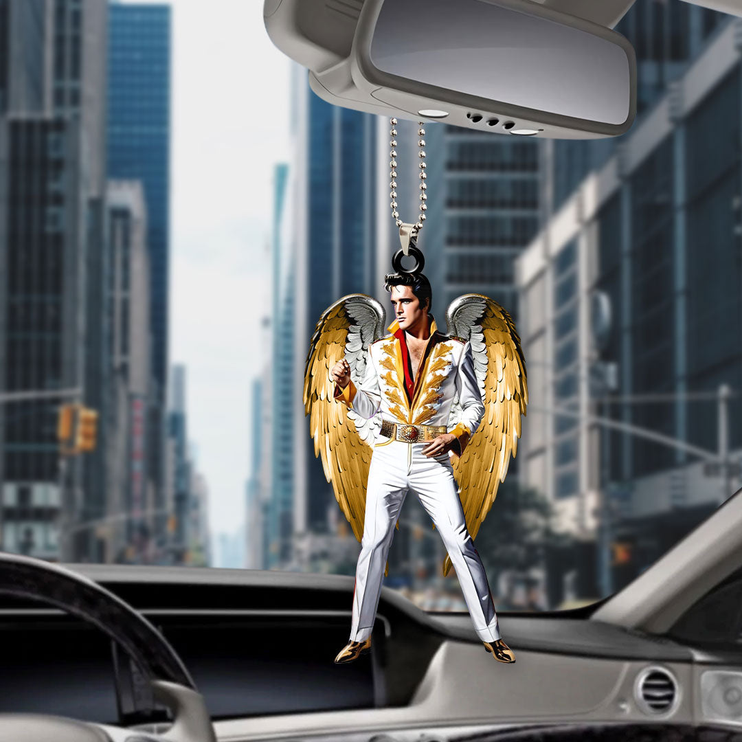 Elvis Presley Custom Shape 2-sided Acrylic Car Ornament – HOATT 6949