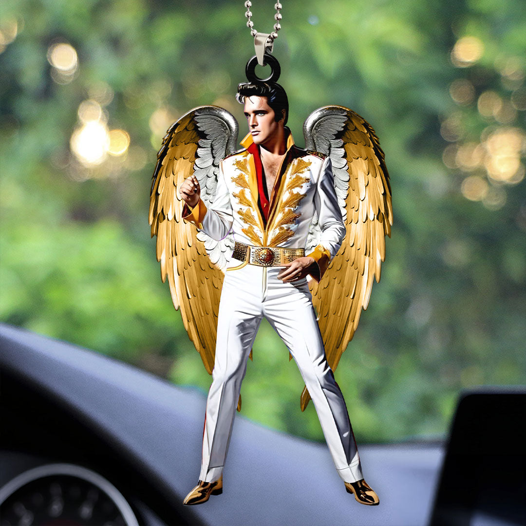 Elvis Presley Custom Shape 2-sided Acrylic Car Ornament – HOATT 6949