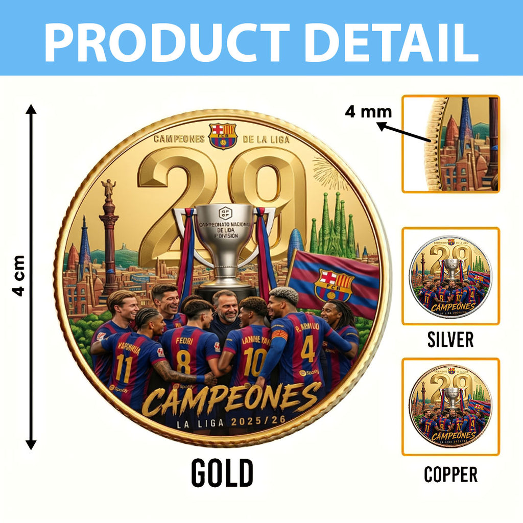FC Barcelona LaLiga Winners 25/26 Commemorative Coin – TMTHU6034