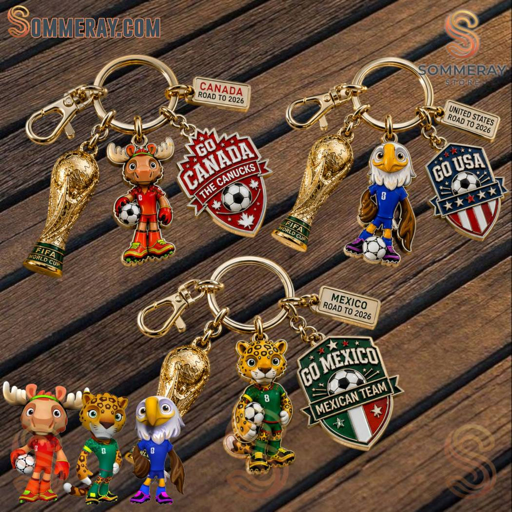 FIFA World Cup 2026 Mascots United States - Canada - Mexico Keychains